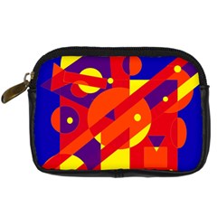 Blue And Orange Abstract Design Digital Camera Cases by Valentinaart