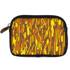 Yellow Pattern Digital Camera Cases by Valentinaart