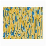 Yellow and blue pattern Small Glasses Cloth (2-Side) Back