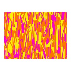 Pink And Yellow Pattern Double Sided Flano Blanket (mini)  by Valentinaart