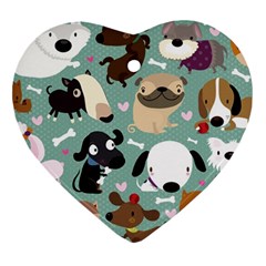 Dog Pattern Ornament (heart) 