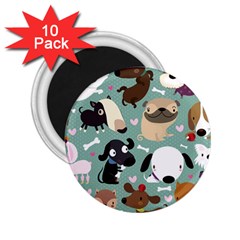 Dog Pattern 2 25  Magnets (10 Pack)  by Mjdaluz