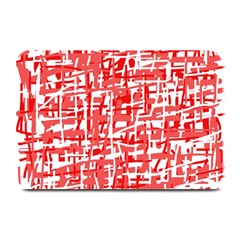 Red Decorative Pattern Plate Mats by Valentinaart