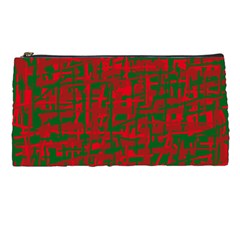Green And Red Pattern Pencil Cases by Valentinaart