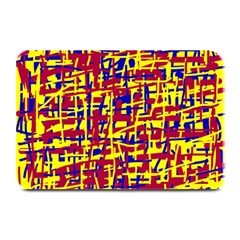 Red, Yellow And Blue Pattern Plate Mats by Valentinaart