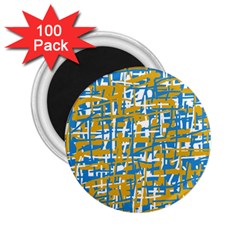 Blue And Yellow Elegant Pattern 2 25  Magnets (100 Pack)  by Valentinaart
