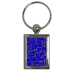 Blue Pattern Key Chains (rectangle)  by Valentinaart