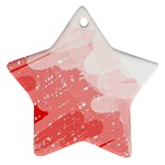 Red pattern Star Ornament (Two Sides) 