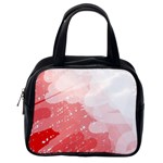 Red pattern Classic Handbags (One Side)