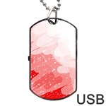 Red pattern Dog Tag USB Flash (One Side)