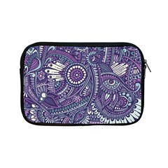 Purple Hippie Flowers Pattern, Zz0102, Apple Ipad Mini Zipper Case