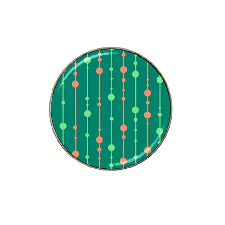 Green pattern Hat Clip Ball Marker (4 pack)