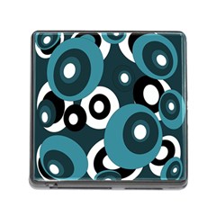 Blue Pattern Memory Card Reader (square) by Valentinaart