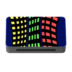 Colorful Abstract City Landscape Memory Card Reader With Cf by Valentinaart