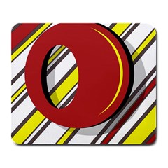 Red And Yellow Design Large Mousepads by Valentinaart