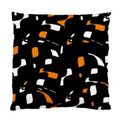 Orange, Black And White Pattern Standard Cushion Case (one Side) by Valentinaart