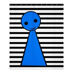 Blue Pawn Shower Curtain 60  X 72  (medium)  by Valentinaart