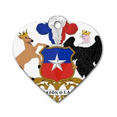 Coat Of Arms Of Chile  Dog Tag Heart (two Sides) by abbeyz71