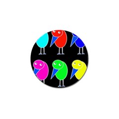 Colorful Birds Golf Ball Marker by Valentinaart