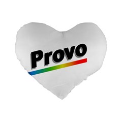 Flag Of Provo  Standard 16  Premium Flano Heart Shape Cushions by abbeyz71