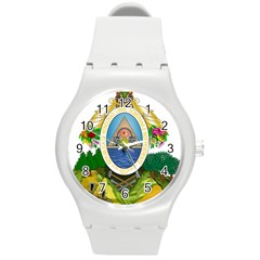 Coat Of Arms Of Honduras Round Plastic Sport Watch (m) by abbeyz71