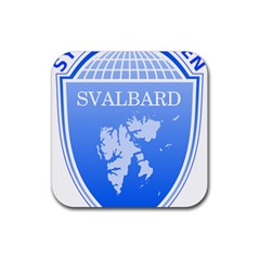 Coat Of Arms Of Svalbard Rubber Coaster (square)  by abbeyz71