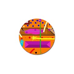 Orange Abstraction Golf Ball Marker (10 Pack) by Valentinaart