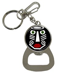 African Mask Bottle Opener Key Chains by Valentinaart