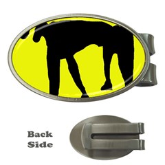 Black Dog Money Clips (oval)  by Valentinaart