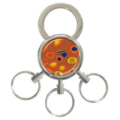 Orange Abstraction 3-ring Key Chains by Valentinaart