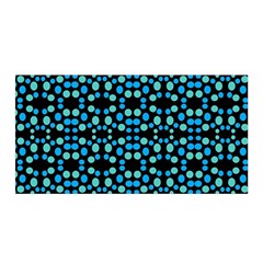Dots Pattern Turquoise Blue Satin Wrap by BrightVibesDesign