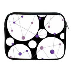 Decorative Circles - Purple Apple Ipad 2/3/4 Zipper Cases by Valentinaart