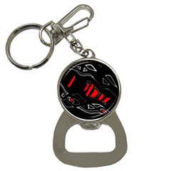 Black And Red Artistic Abstraction Bottle Opener Key Chains by Valentinaart