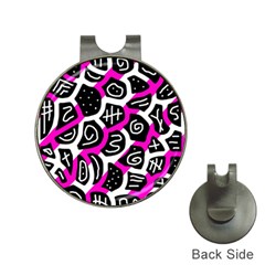 Magenta Playful Design Hat Clips With Golf Markers by Valentinaart
