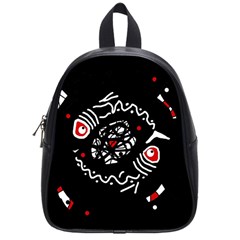 Abstract Fishes School Bags (small)  by Valentinaart