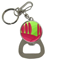 Green And Red Landscape Bottle Opener Key Chains by Valentinaart