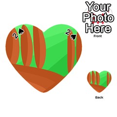Green And Orange Landscape Playing Cards 54 (heart) 