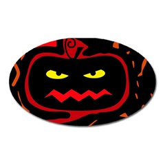 Halloween Pumpkin Oval Magnet by Valentinaart