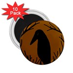 Halloween raven - brown 2.25  Magnets (10 pack) 