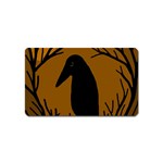 Halloween raven - brown Magnet (Name Card)