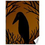 Halloween raven - brown Canvas 12  x 16  