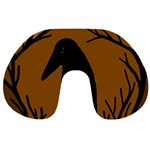 Halloween raven - brown Travel Neck Pillows