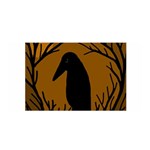 Halloween raven - brown Satin Wrap