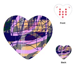 Abstract High Art By Moma Playing Cards (heart)  by Valentinaart