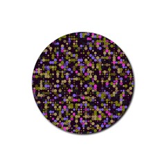 Dots                                                                                             			rubber Coaster (round) by LalyLauraFLM