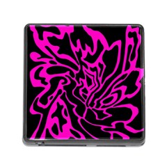 Magenta And Black Memory Card Reader (square) by Valentinaart