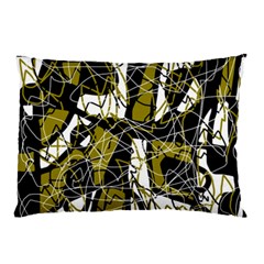 Brown Abstract Art Pillow Case (two Sides) by Valentinaart