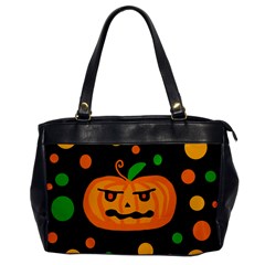 Halloween Pumpkin Office Handbags by Valentinaart