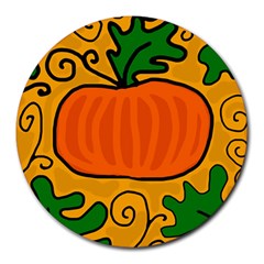 Thanksgiving Pumpkin Round Mousepads by Valentinaart