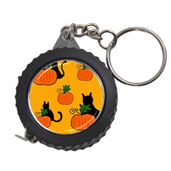 Halloween Pumpkins And Cats Measuring Tapes by Valentinaart